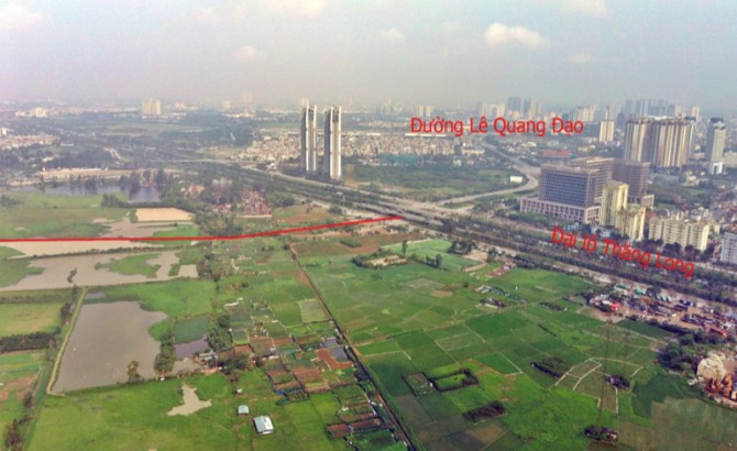 Điểm đầu đường Lê Quang Đạo kéo dài 24