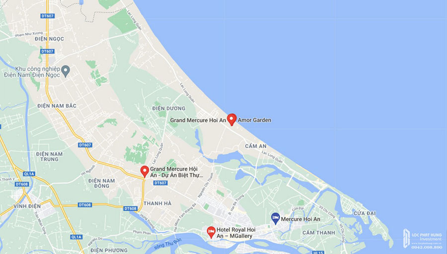 Vị trí Grand Mercure Hoi An