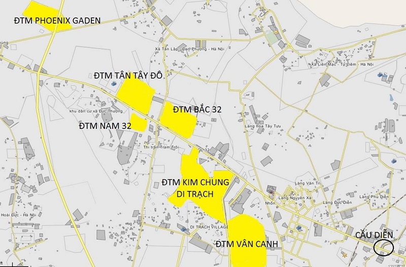 Vị trí Kim Chung Di Trạch