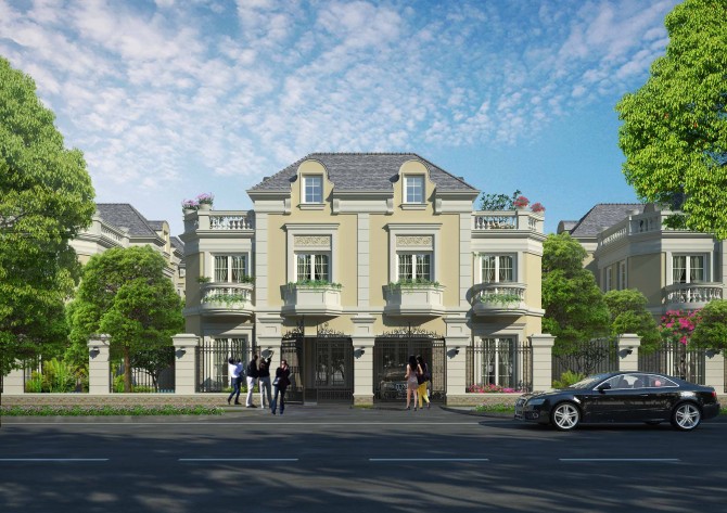 Mẫu biệt thự Song Lập Anlac Green Symphony mẫu 1